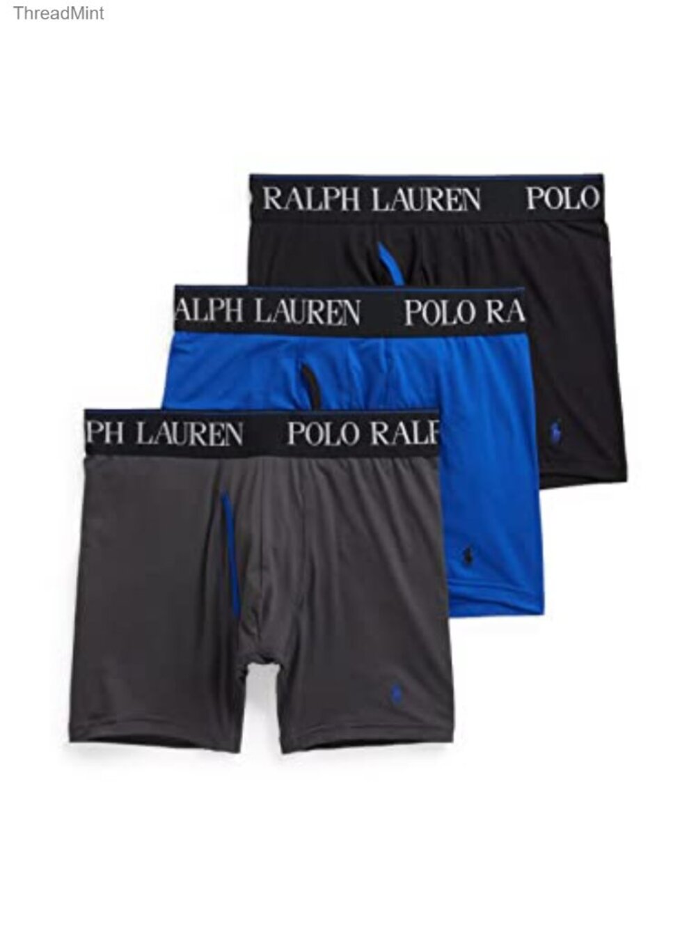 Men's Underwear Boxer Briefs 3-Pack 4D Flex Cooling Microfiber Wicking